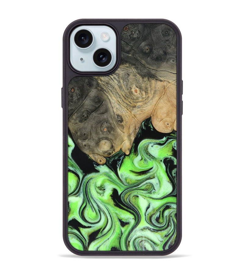 iPhone 15 Plus Wood Phone Case - Dash (Green, 816527)