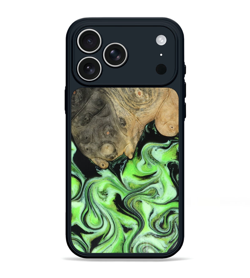 iPhone 17 Pro Max Wood Phone Case - Dash (Green, 816527)