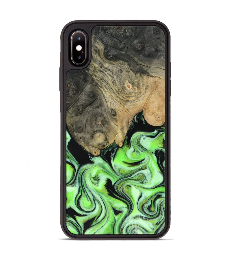 iPhone Xs Max Wood Phone Case - Dash (Green, 816527)