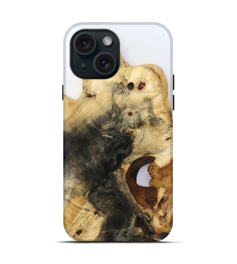 iPhone 15 Wood Live Edge Phone Case - Isamar (Clear, 816582)