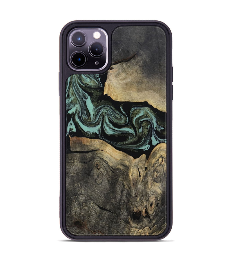 iPhone 11 Pro Max Wood Phone Case - Pamala (Green, 816600)