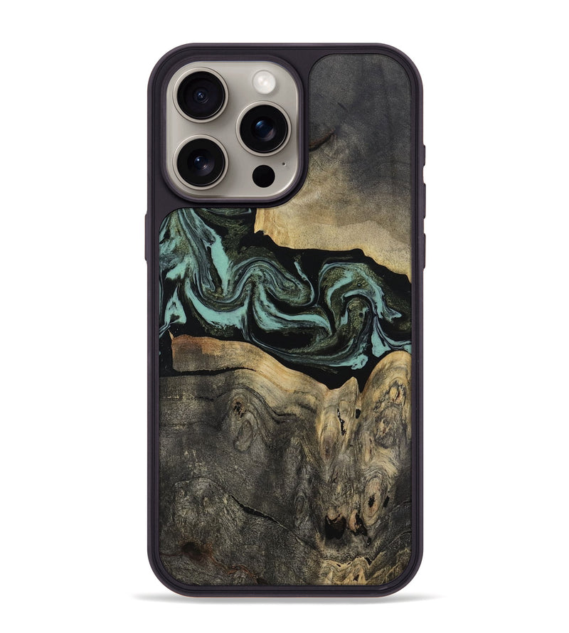 iPhone 15 Pro Max Wood Phone Case - Pamala (Green, 816600)