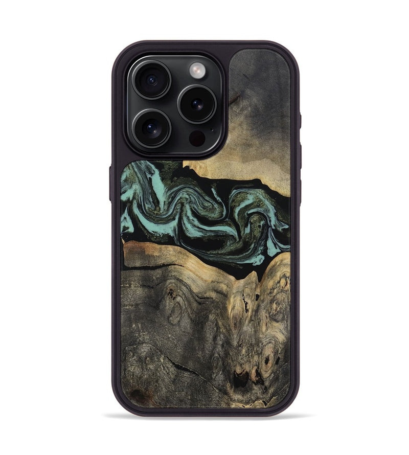 iPhone 15 Pro Wood Phone Case - Pamala (Green, 816600)