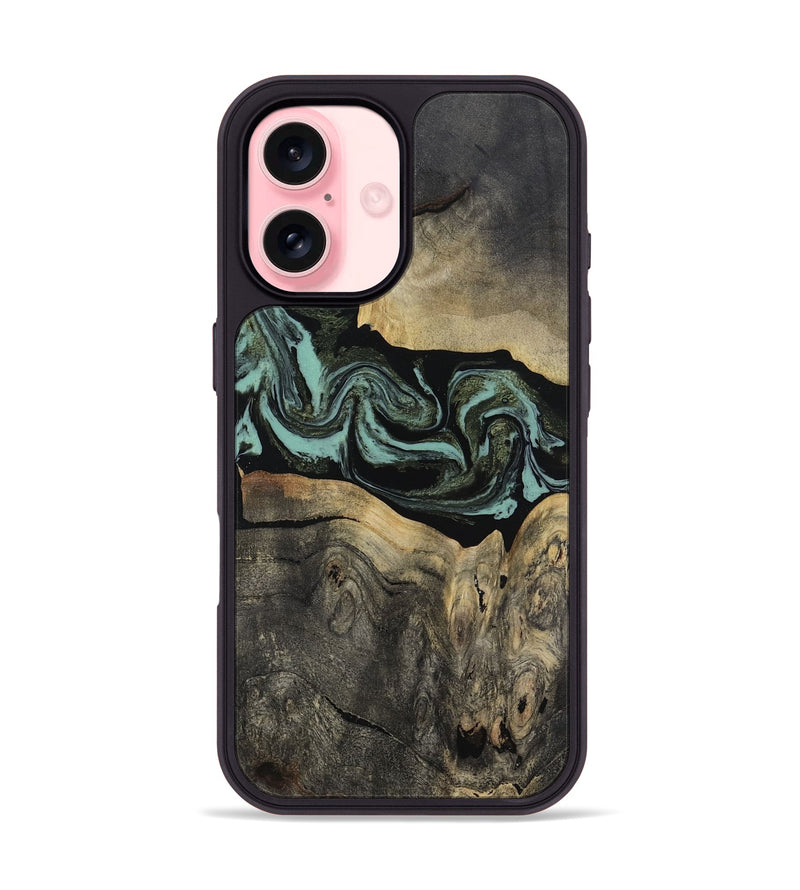 iPhone 16 Wood Phone Case - Pamala (Green, 816600)