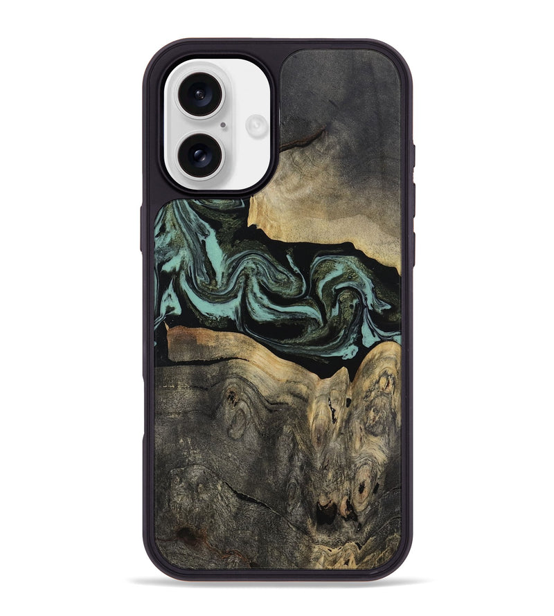 iPhone 16 Plus Wood Phone Case - Pamala (Green, 816600)