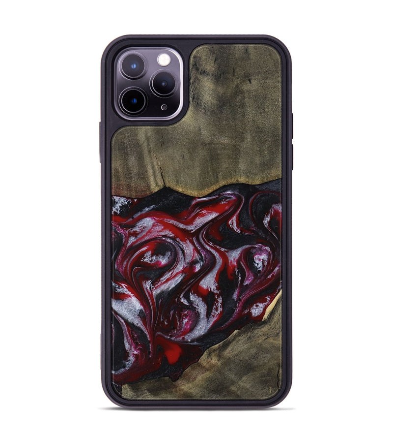 iPhone 11 Pro Max Wood Phone Case - Royalty (Red, 816612)