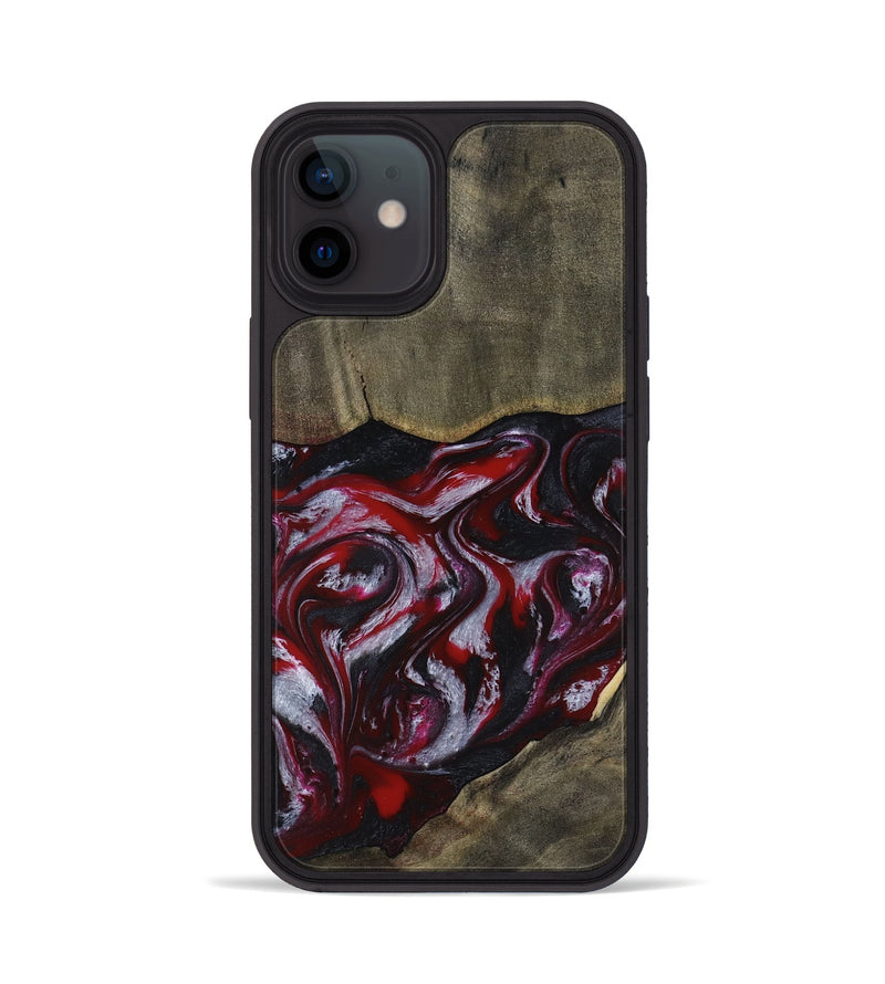 iPhone 12 Wood Phone Case - Royalty (Red, 816612)
