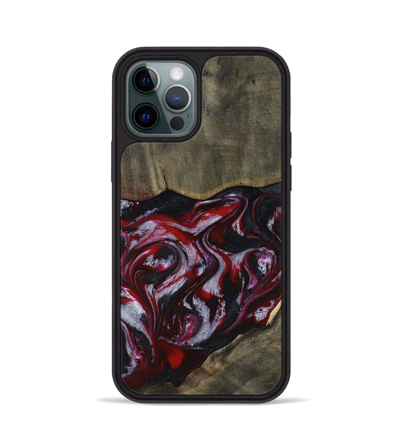 iPhone 12 Pro Wood Phone Case - Royalty (Red, 816612)