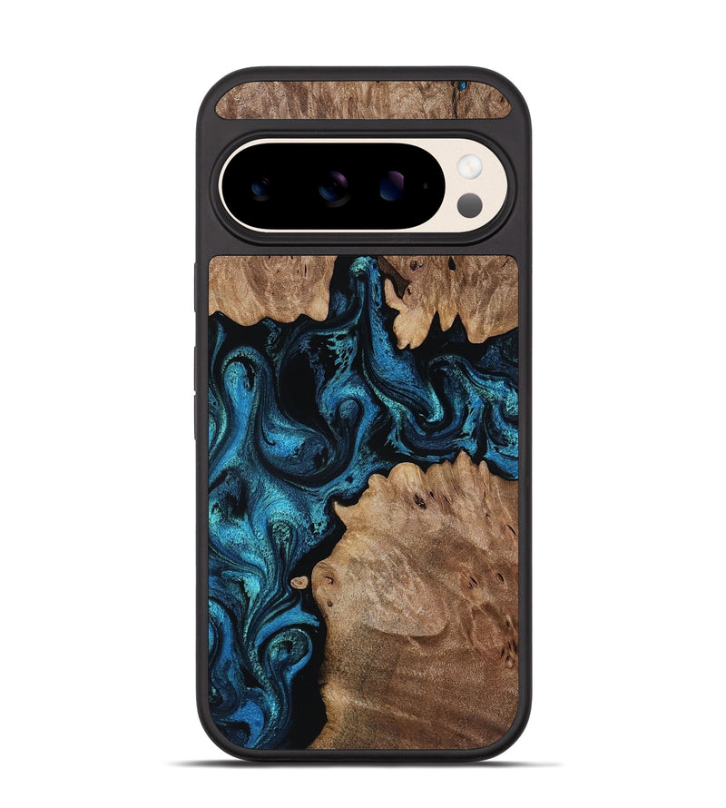 Pixel 10 Wood Phone Case - Stacia (Blue, 816637)