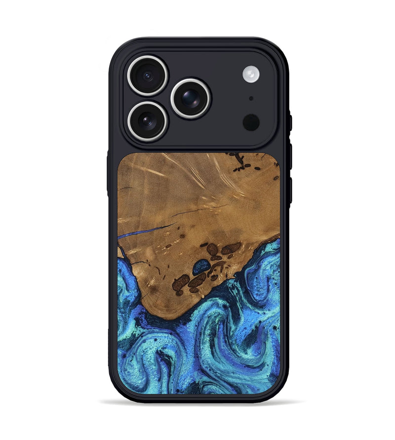 iPhone 17 Pro Wood Phone Case - Cillian (Blue, 816638)