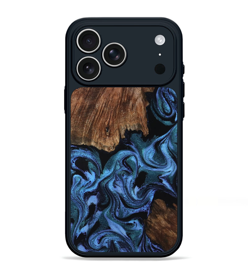 iPhone 17 Pro Max Wood Phone Case - Neil (Blue, 816639)