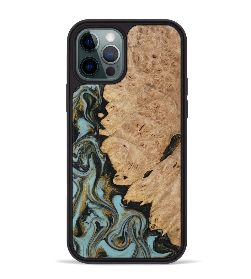 iPhone 12 Pro Max Wood Phone Case - Calum (Green, 816640)
