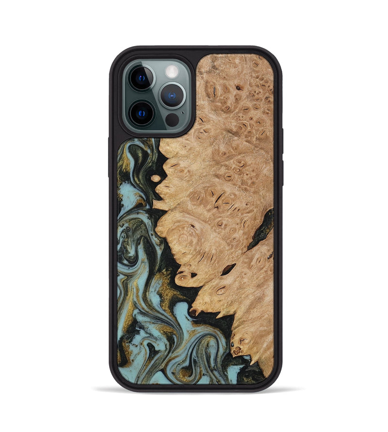 iPhone 12 Pro Wood Phone Case - Calum (Green, 816640)