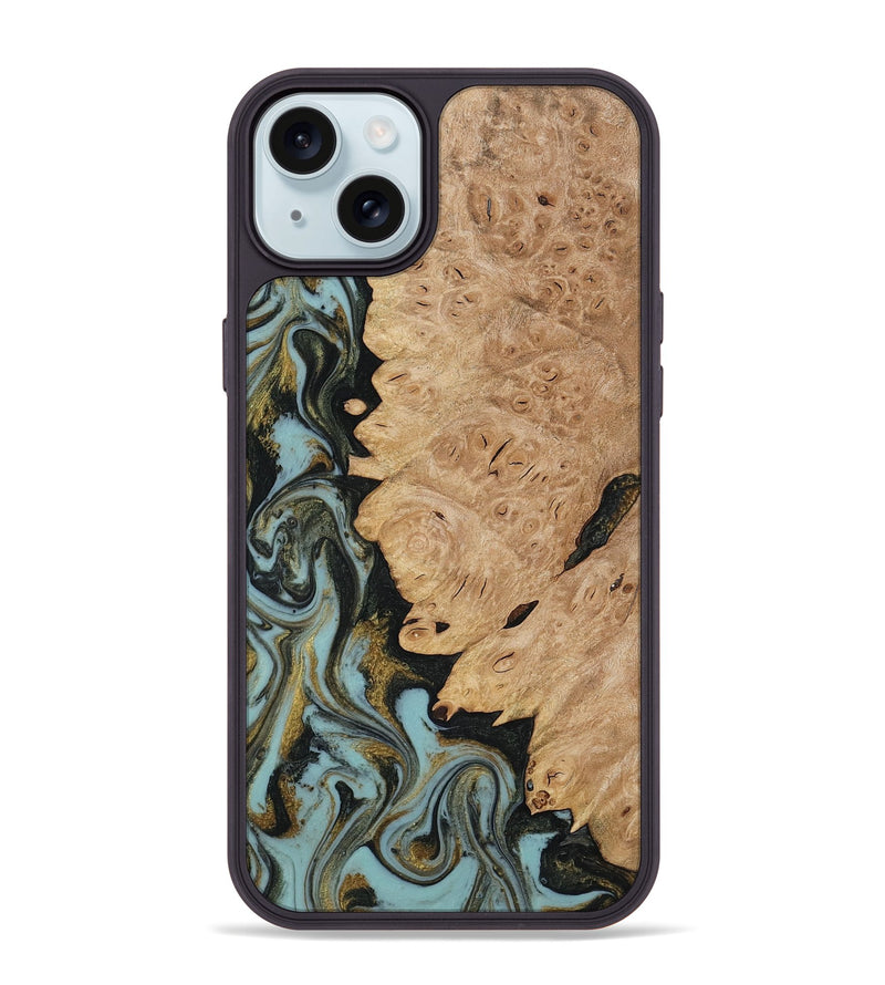 iPhone 15 Plus Wood Phone Case - Calum (Green, 816640)