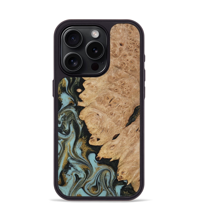 iPhone 15 Pro Wood Phone Case - Calum (Green, 816640)