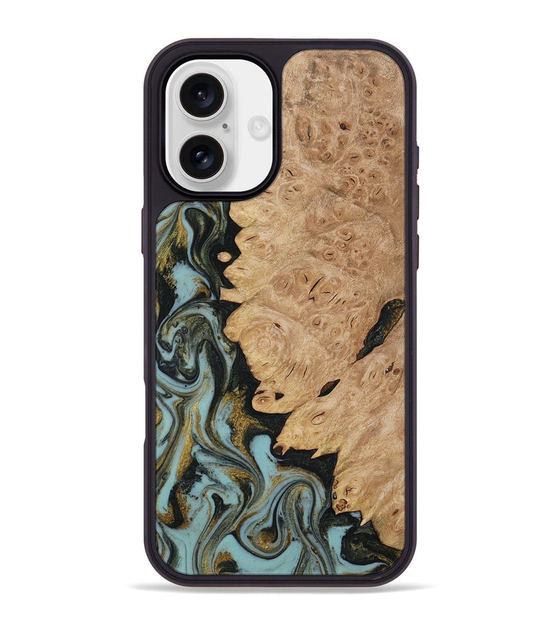 iPhone 16 Plus Wood Phone Case - Calum (Green, 816640)