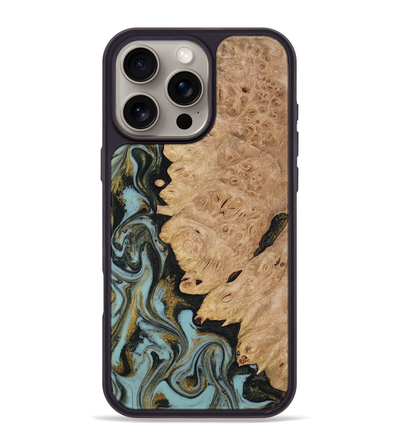 iPhone 16 Pro Max Wood Phone Case - Calum (Green, 816640)