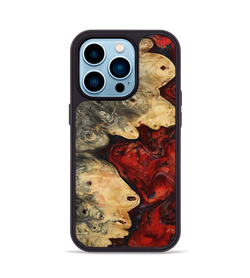 iPhone 14 Pro Wood Phone Case - Loyd (Red, 816655)