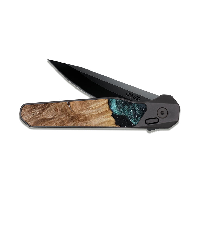 EDC Dark Slate Wood Pocket Knife - Roxana (Cosmos, 816686)