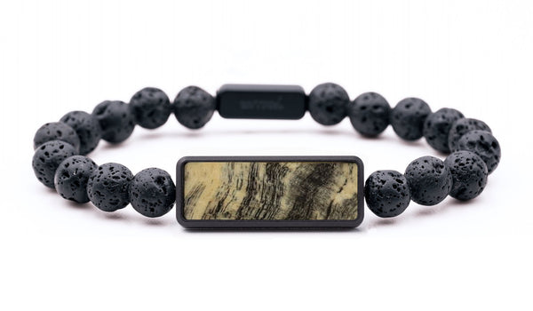 Lava Bead Wood Bracelet - Lester (Wood Burl, 816699)