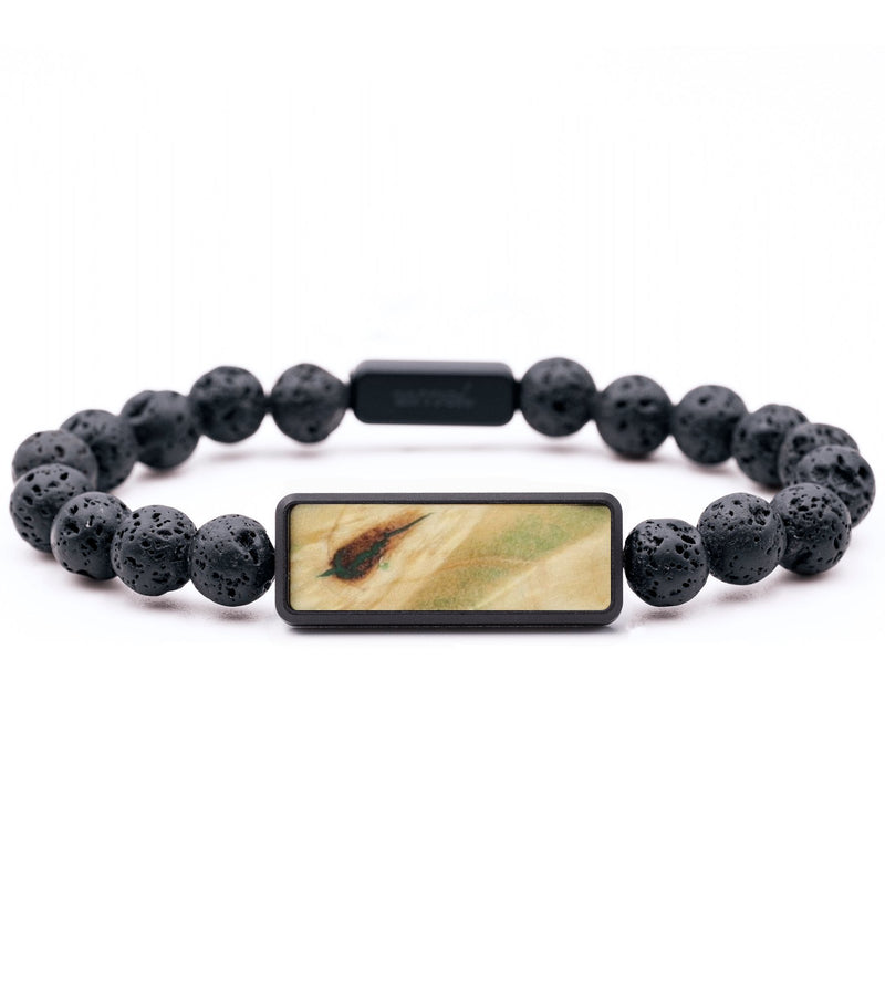 Lava Bead Wood Bracelet - Evangeline (Wood Burl, 816701)