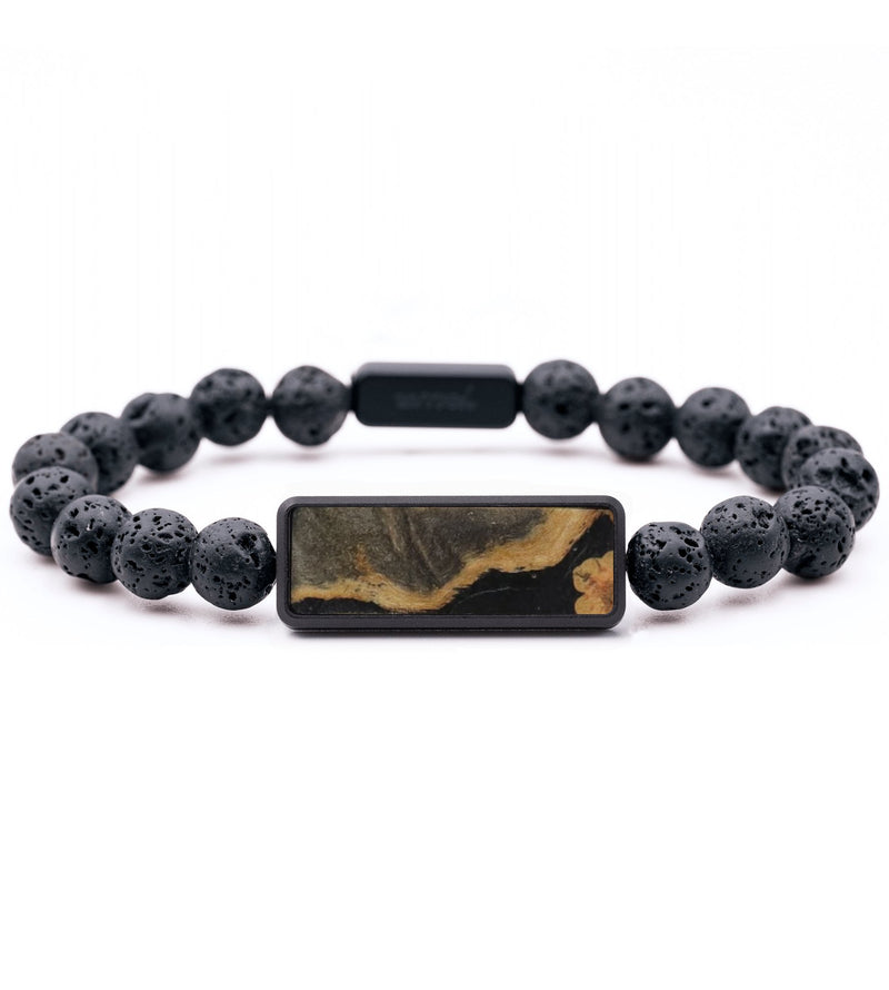 Lava Bead Wood Bracelet - Gracelyn (Wood Burl, 816704)
