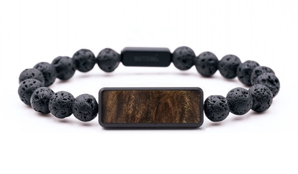 Lava Bead Wood Bracelet - Isiah (Wood Burl, 816706)