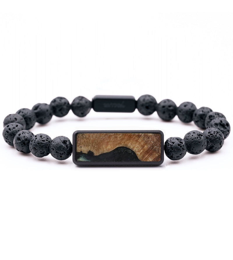 Lava Bead Wood Bracelet - Kerry (Wood Burl, 816709)
