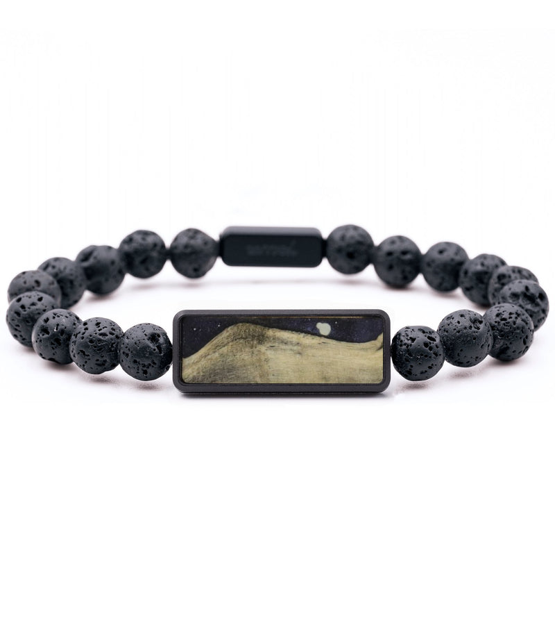 Lava Bead Wood Bracelet - Aubrie (Wood Burl, 816722)