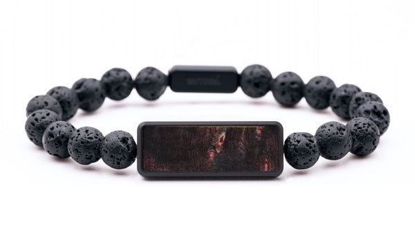 Lava Bead Wood Bracelet - Emerson (Wood Burl, 816728)