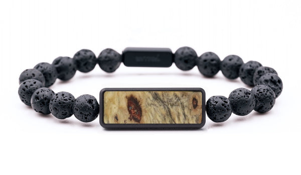 Lava Bead Wood Bracelet - Winston (Wood Burl, 816731)