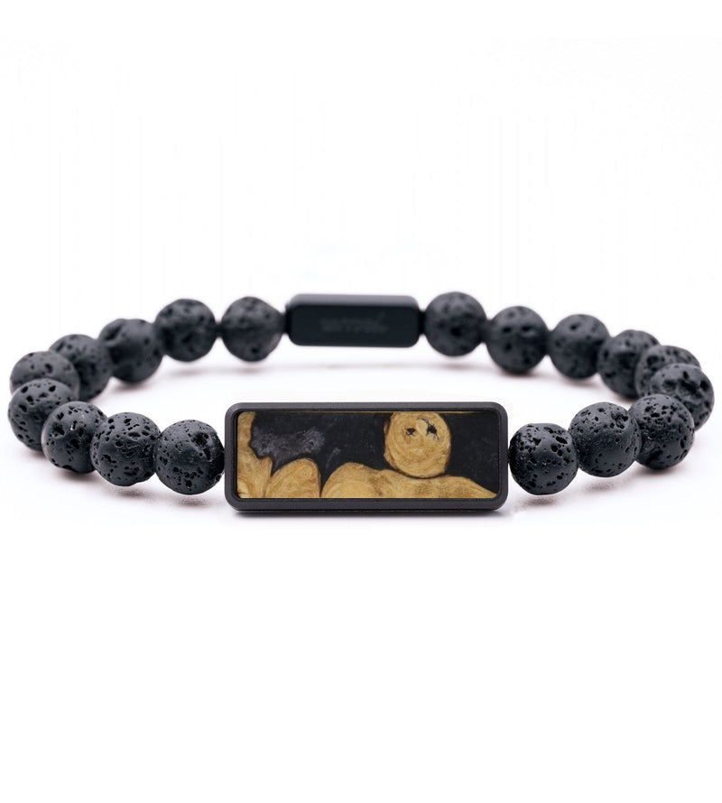 Lava Bead Wood Bracelet - Addyson (Wood Burl, 816733)