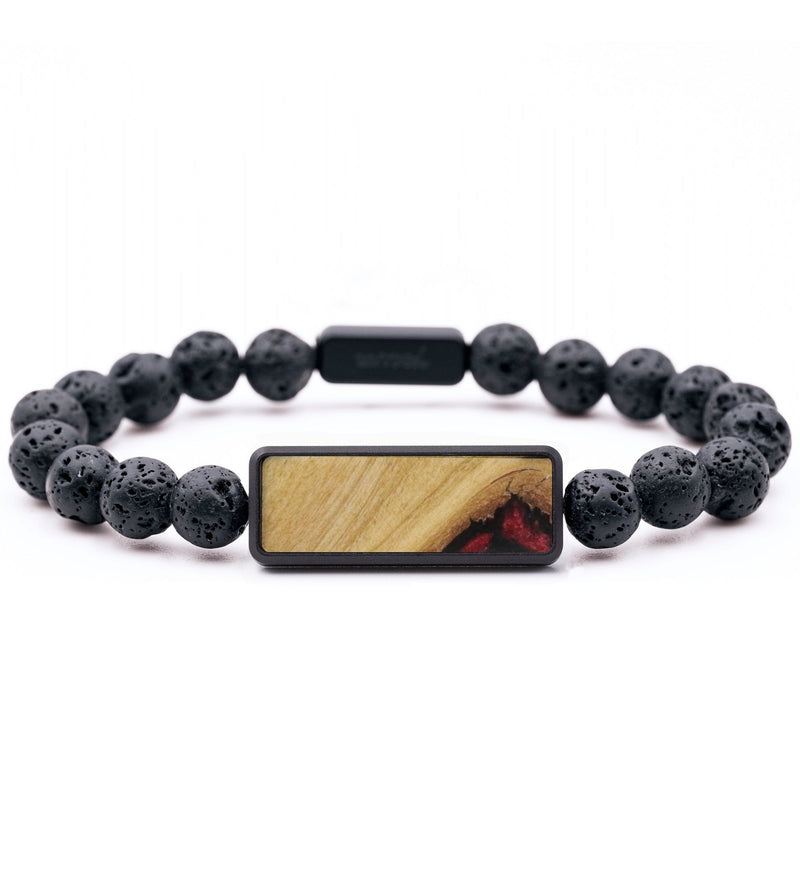 Lava Bead Wood Bracelet - Sheri (Wood Burl, 816734)