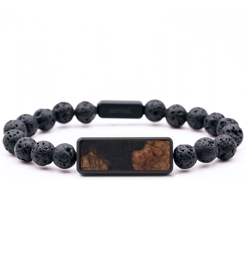 Lava Bead Wood Bracelet - Theresa (Wood Burl, 816735)