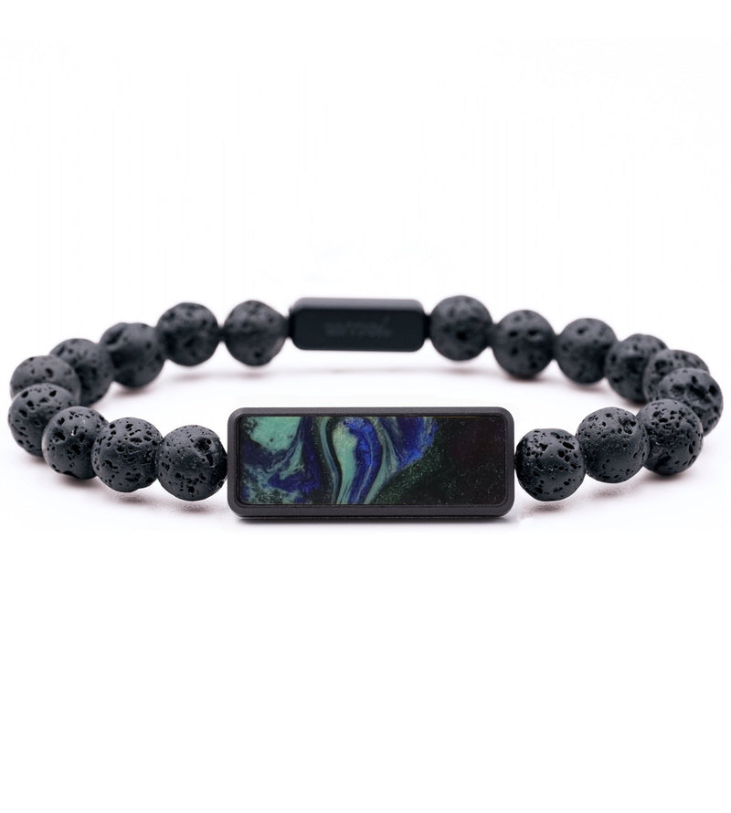 Lava Bead ResinArt Bracelet - Landyn (Blue, 816755)