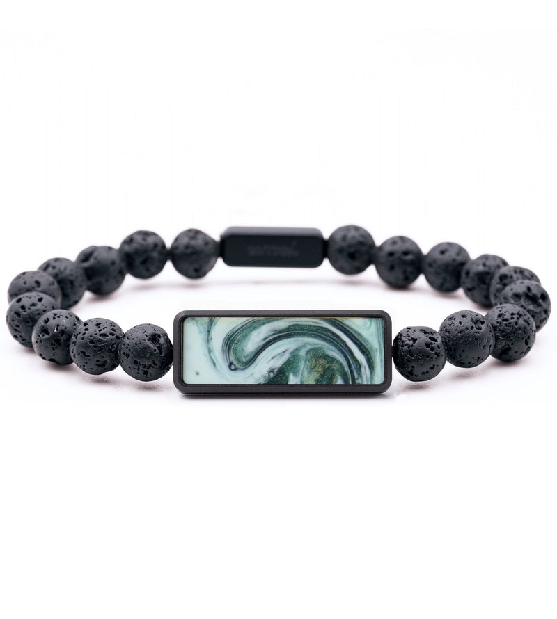 Lava Bead ResinArt Bracelet - Alondra (Green, 816821)