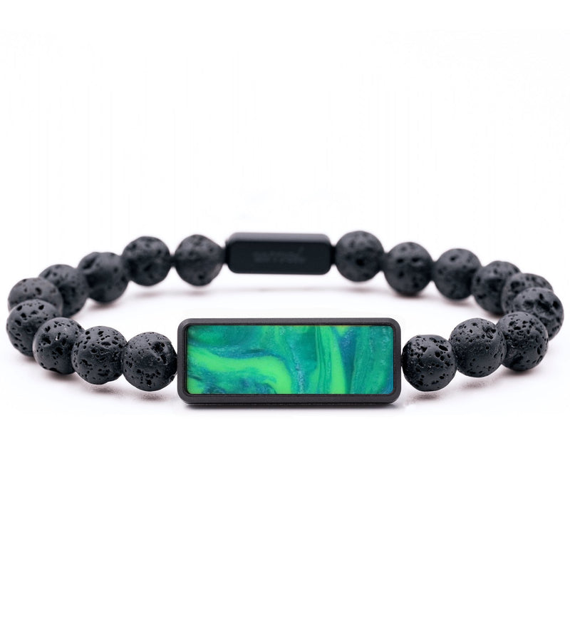 Lava Bead ResinArt Bracelet - Jayceon (Green, 816827)