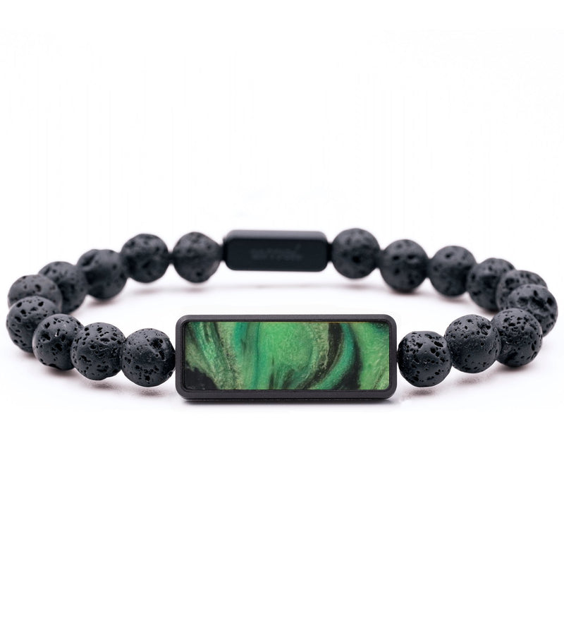 Lava Bead ResinArt Bracelet - Harper (Green, 816829)