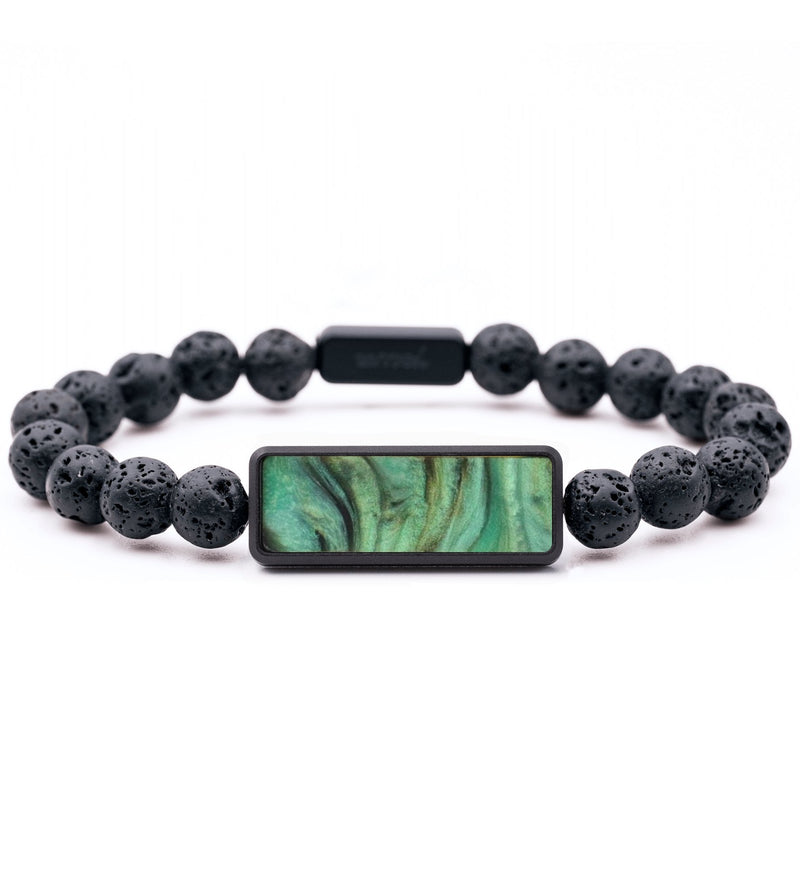 Lava Bead ResinArt Bracelet - Laverne (Green, 816841)