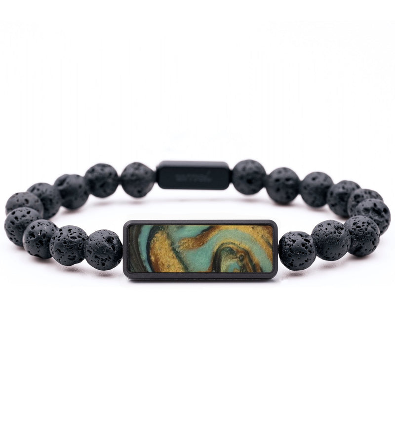Lava Bead ResinArt Bracelet - Alta (Green, 816843)