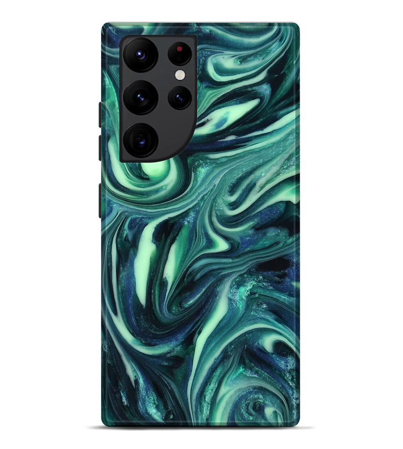 Galaxy S22 Ultra ResinArt Live Edge Phone Case - Abbey (Green, 816866)