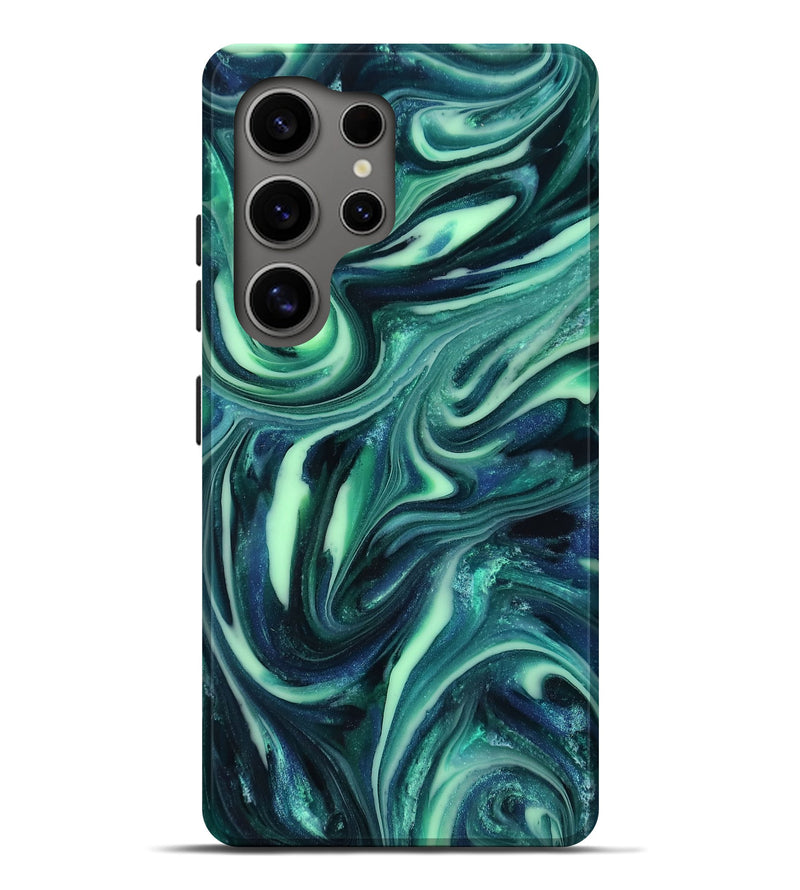 Galaxy S25 Ultra ResinArt Live Edge Phone Case - Abbey (Green, 816866)