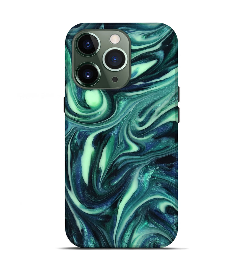 iPhone 13 Pro ResinArt Live Edge Phone Case - Abbey (Green, 816866)