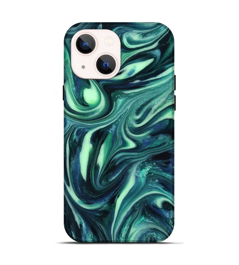 iPhone 14 ResinArt Live Edge Phone Case - Abbey (Green, 816866)