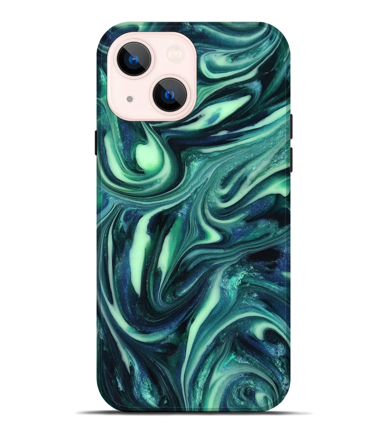 iPhone 14 Plus ResinArt Live Edge Phone Case - Abbey (Green, 816866)
