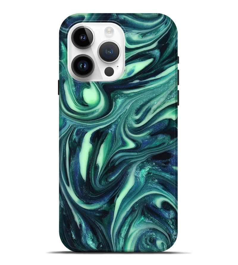 iPhone 15 Pro Max ResinArt Live Edge Phone Case - Abbey (Green, 816866)