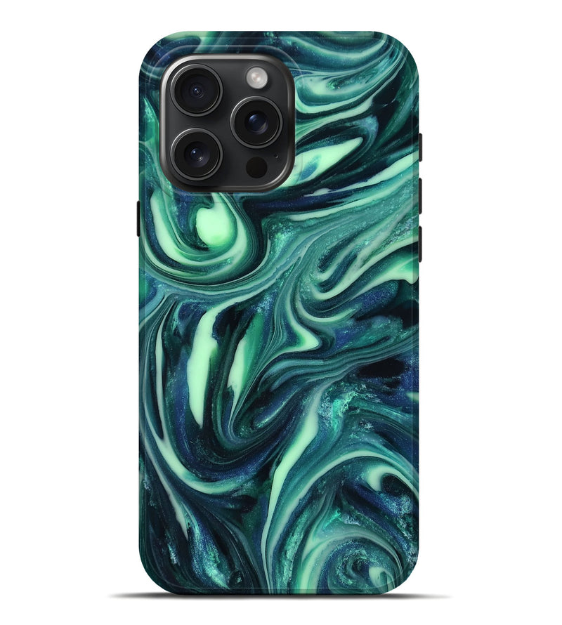 iPhone 16 Pro Max ResinArt Live Edge Phone Case - Abbey (Green, 816866)