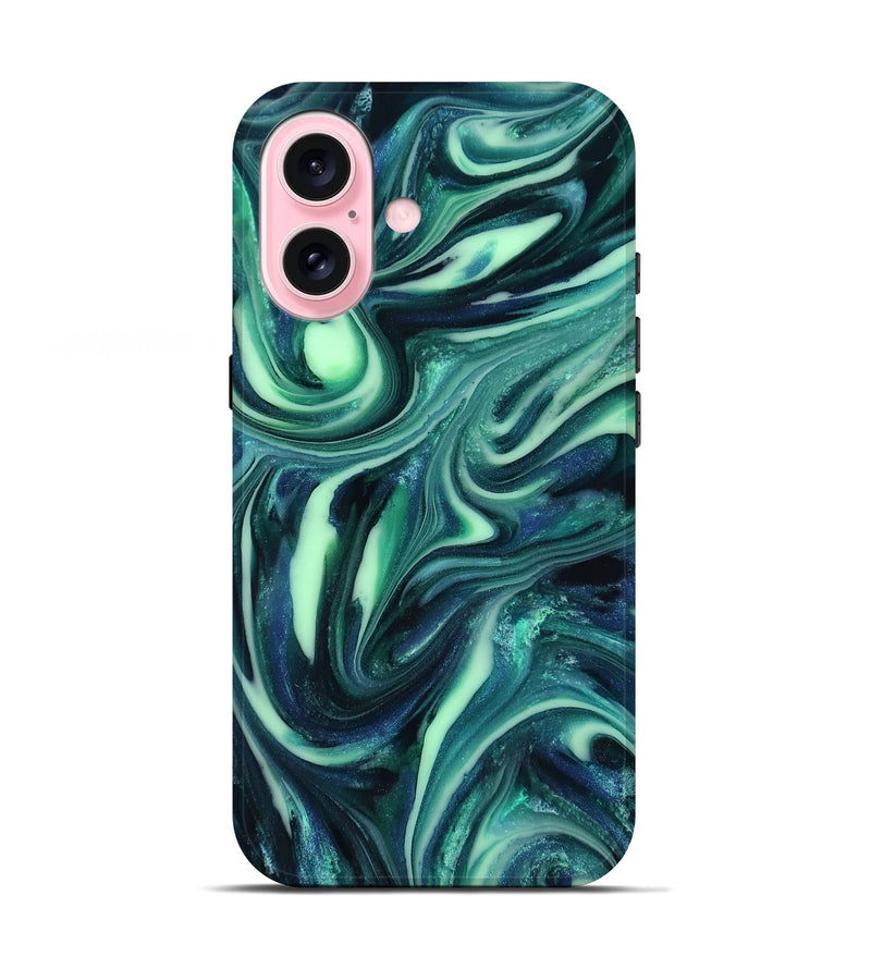 iPhone 17 ResinArt Live Edge Phone Case - Abbey (Green, 816866)