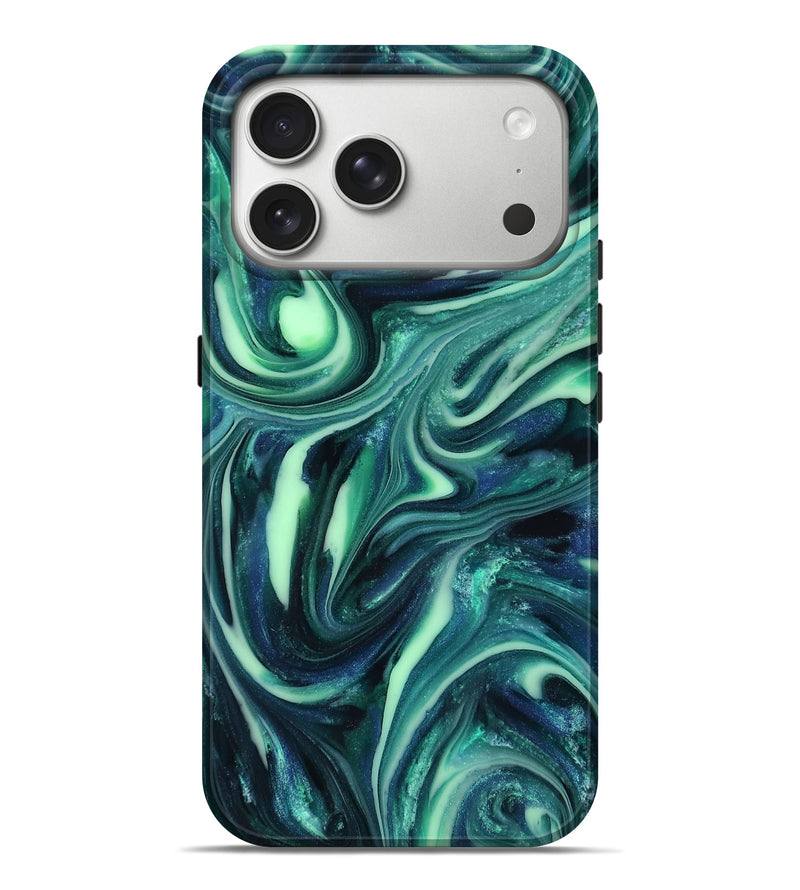 iPhone 17 Pro Max ResinArt Live Edge Phone Case - Abbey (Green, 816866)