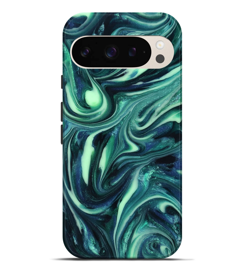 Pixel 9 Pro XL ResinArt Live Edge Phone Case - Abbey (Green, 816866)